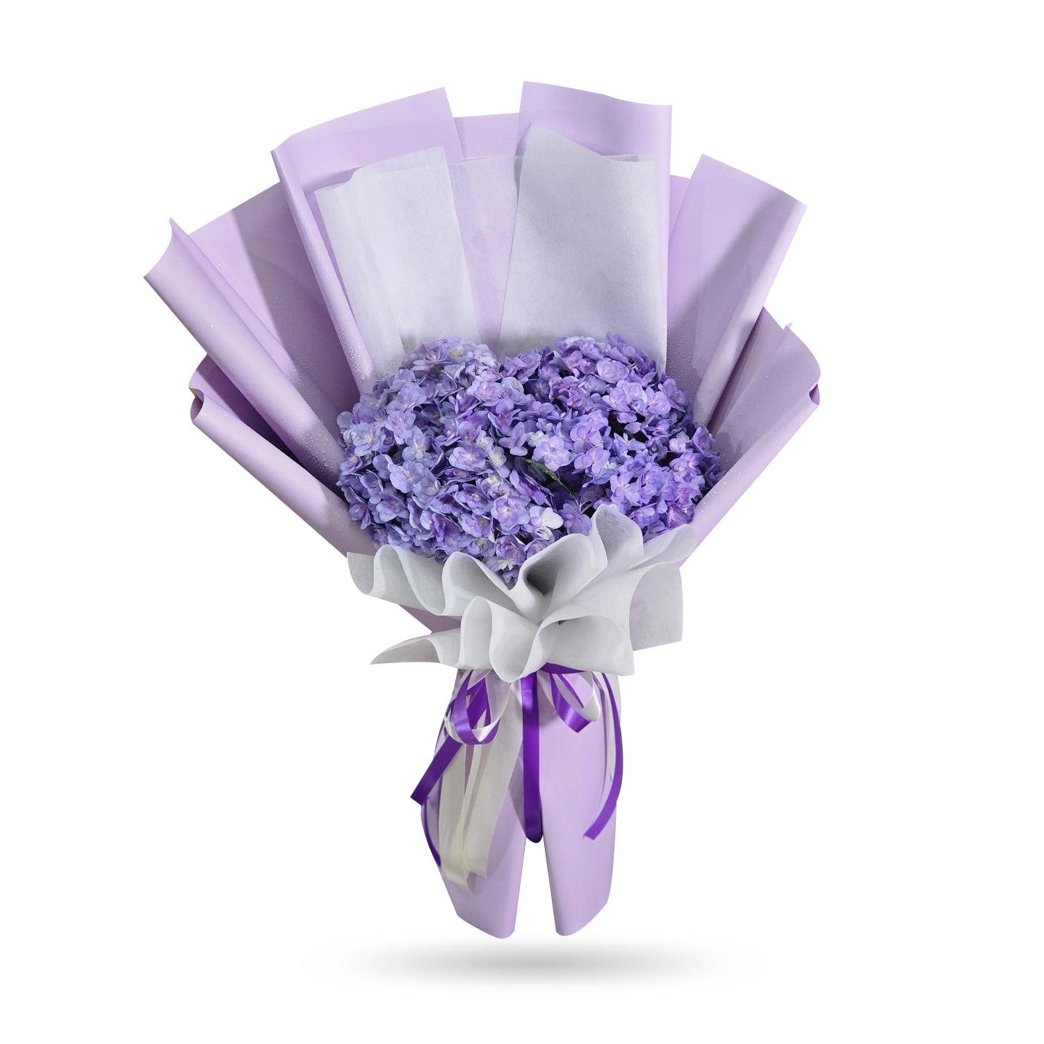 ช่อดอกไม้ Pastel Purple Bouquet With Hydrangea