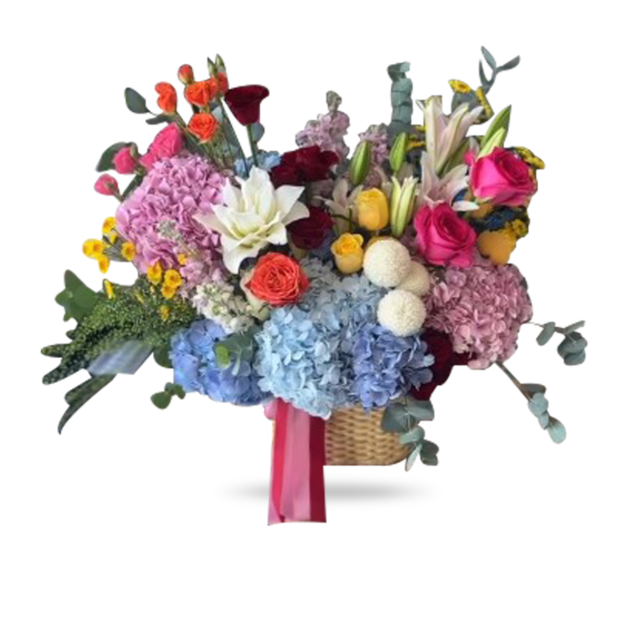 Wildflower Symphony – Mixed Flower Basket (Phuket)