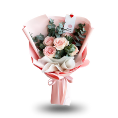 "My Angel" bouquet of 5 pink roses