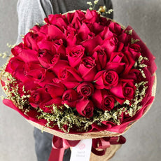 "Love & Happiness" Bouquet Of 50 Red Roses (XL) - Valentine's collection